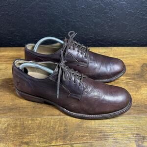 Vtg Frye Shoes‎ Mens Size 8.5 Brown Leather Oxford Derby Lace Up Dress Casual